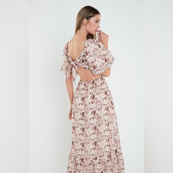 English Factory Linen Floral Maxi Dress medium - Picture 3 of 8